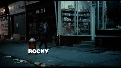 Titelbildschirm vom Film Rocky