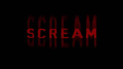 Titelbildschirm vom Film Scream - Schrei!