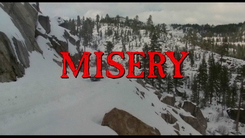 Titelbildschirm vom Film Misery