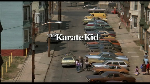 Titelbildschirm vom Film Karate Kid