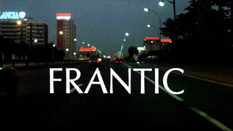 Titelbildschirm vom Film Frantic
