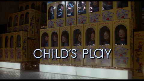 Titelbildschirm vom Film Chucky - Die Mörderpuppe