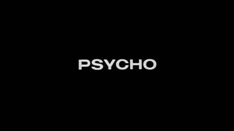 Titelbildschirm vom Film Psycho