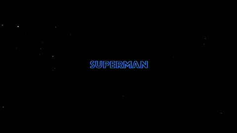 Titelbildschirm vom Film Superman - Der Film