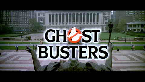 Titelbildschirm vom Film Ghostbusters - Die Geisterjäger