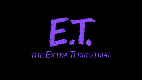 Titelbildschirm vom Film E.T. - Der Außerirdische