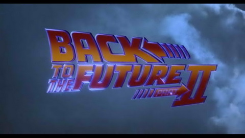 Titelbildschirm vom Film Zurück in die Zukunft 2
