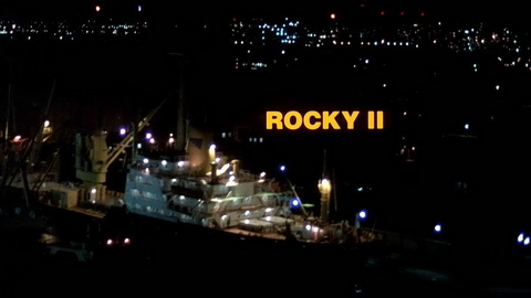 Titelbildschirm vom Film Rocky 2