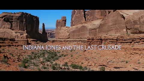 Titelbildschirm vom Film Indiana Jones und der letzte Kreuzzug
