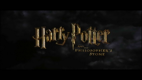 Titelbildschirm vom Film Harry Potter und der Stein der Weisen