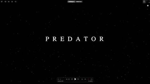 Titelbildschirm vom Film Predator