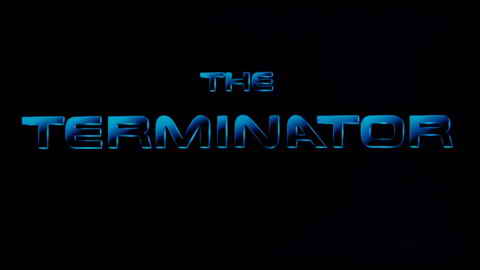 Titelbildschirm vom Film Terminator