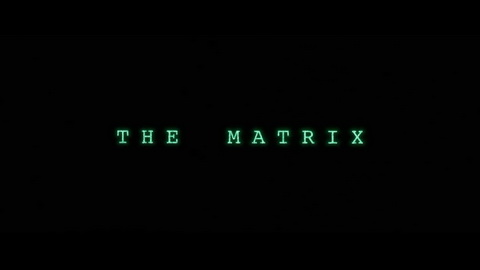 Titelbildschirm vom Film Matrix