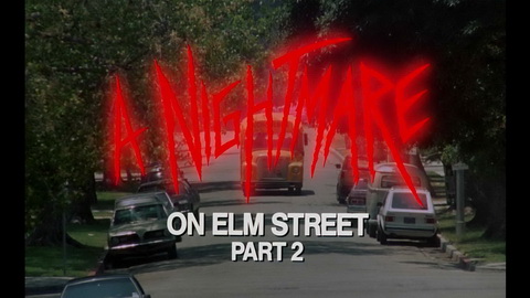 Titelbildschirm vom Film Nightmare on Elm-Street 2 - Die Rache