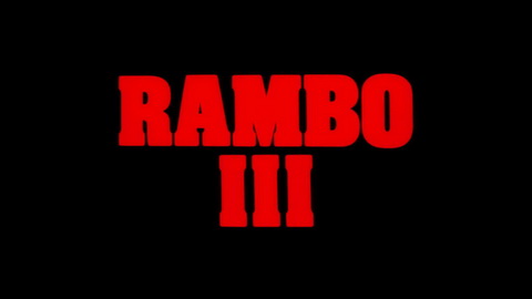 Titelbildschirm vom Film Rambo III