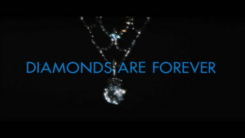 Titelbildschirm vom Film James Bond - Diamantenfieber