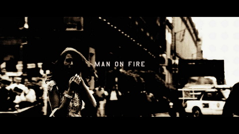 Titelbildschirm vom Film Man on Fire (Mann unter Feuer)