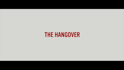 Titelbildschirm vom Film Hangover