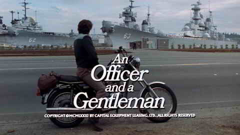 Titelbildschirm vom Film Offizier und Gentleman, Ein